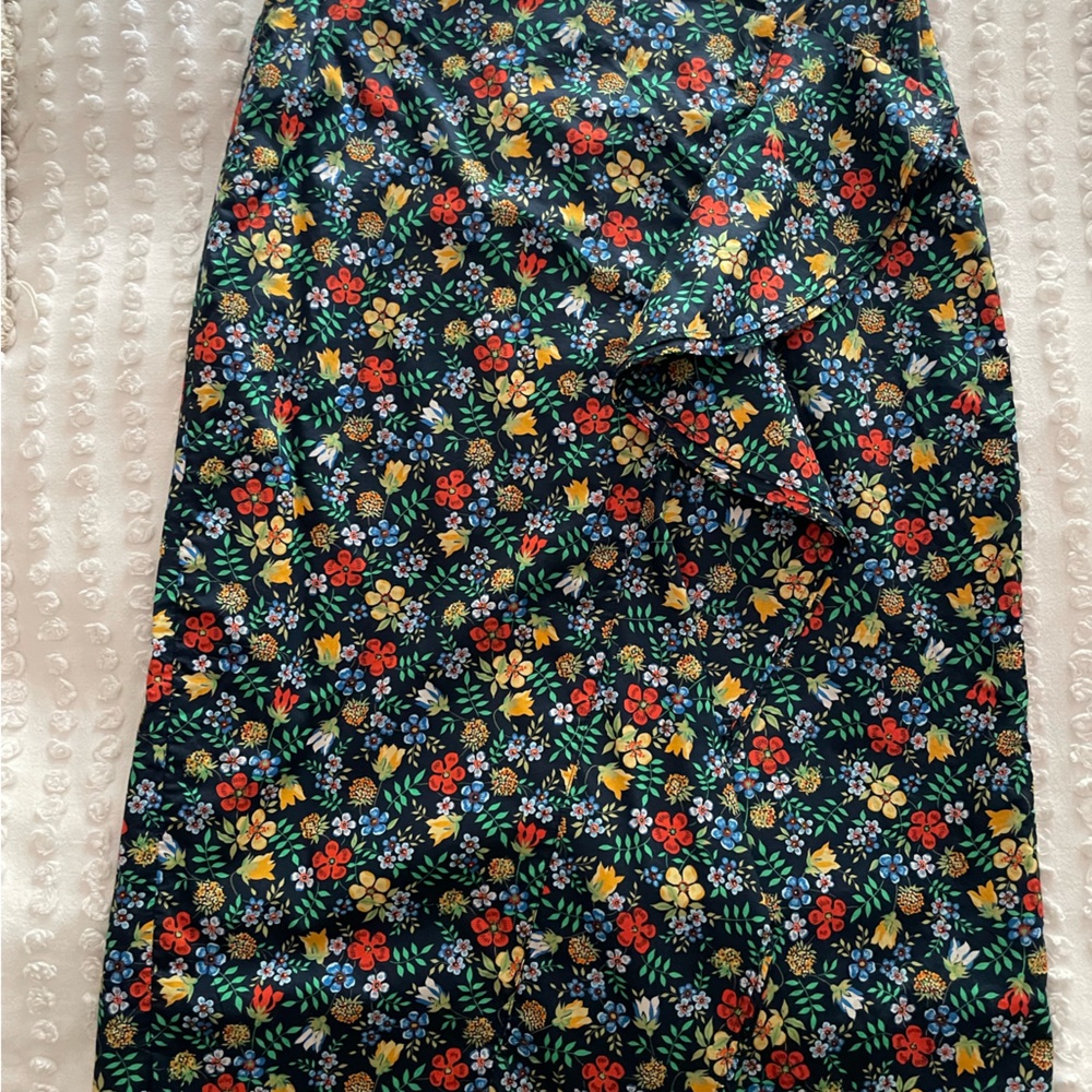 JCrew Liberty London ruffle pencil skirt